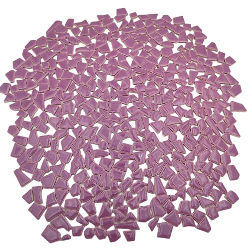 1.1LB Irregular Ceramics Mosaic Tiles (Purple)