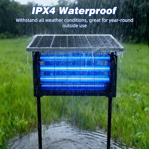 Powerful Large Solar Bug Zapper for 3000 sq.ft with 13FT Extension Cord (13W for 3000 sq.ft)