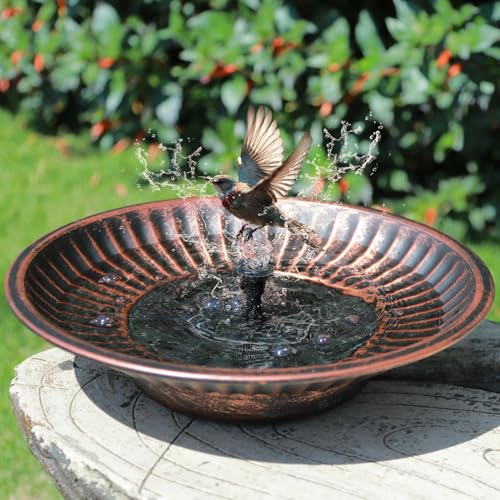 12.3" Solar Bird Bath Bowl