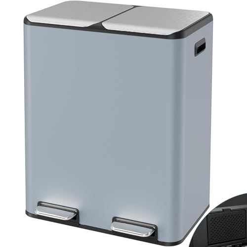16Gal Dual Trash Can w (2 Count)