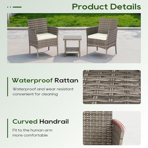 3 Piece Patio Furniture Set (3 Count)