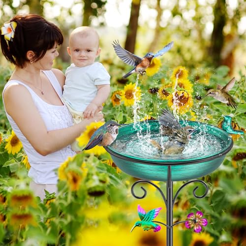 38.6in Bird Baths for Outdoors