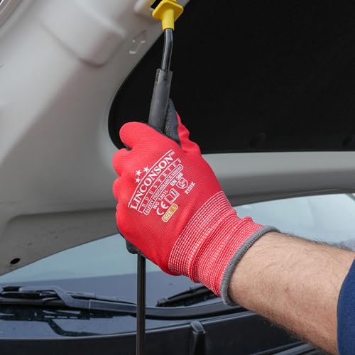12 Pack Safety Performance Series Construction Mechanics Wrinkle Latex Work Gloves