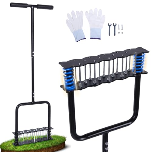 Manual Lawn Aerators with 14 Iron Spikes