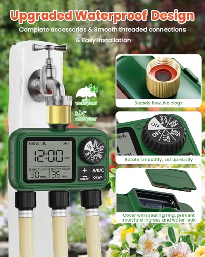 Water Timer for Outdoor Garden Hose (3 Count)