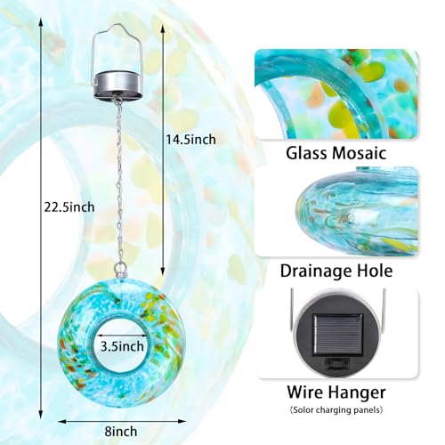 Bird Feeder Fly Through Glass Solar Bird Feeders for Garden Decor