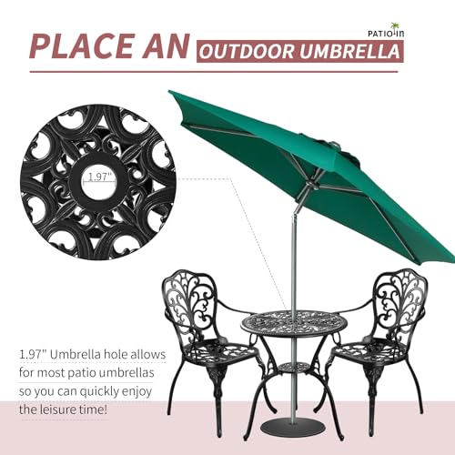 Outdoor Bistro Table and Chairs Set of 2