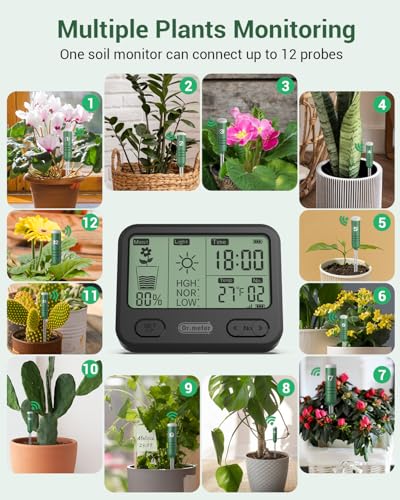 4-in-1 Soil Moisture Meter 300ft Wireless Soil Tester Sensor