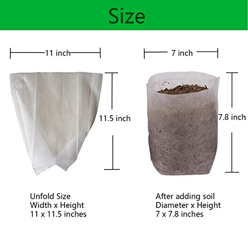 1 1 4 Gallon 100PCS 11×11.5 Inch Breathable Plant Grow Bags (100 Count)
