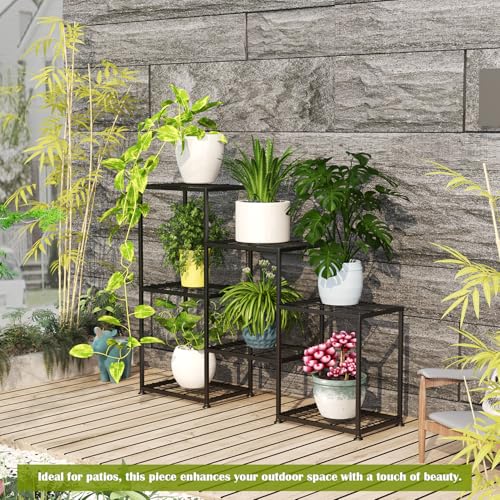 Metal Plant Stand Indoor Metal Plant Stands Outdoor Tiered Plant Shelf for Multiple Plants