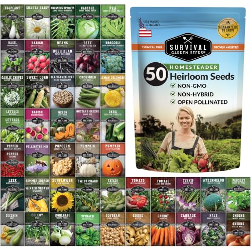 Homesteader 50 Pack Seed Vault for Planting Victory Gardens (50 Count)