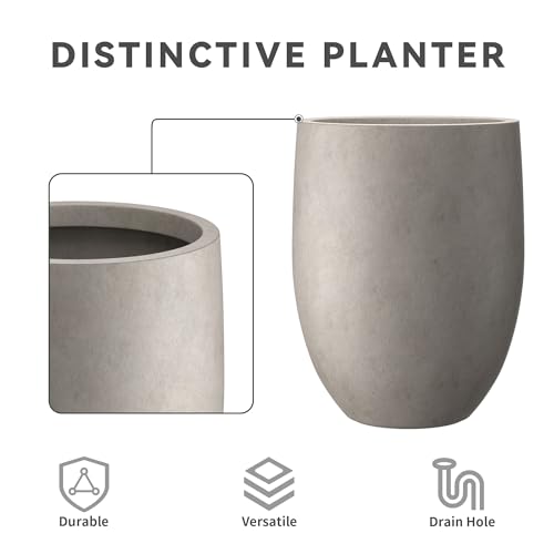 Tall Concrete Planter (Weathered Concrete / 21.7" h)
