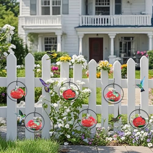 Flexible 6 Pack Hummingbird feeders for Outdoors Hanging Ant and Bee Proof
