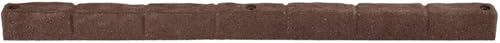 4' Rubber Cobblestone Flexible No Dig Landscape Mulch Border Edging with Anchoring Spikes for Lawns (4 Edgers)