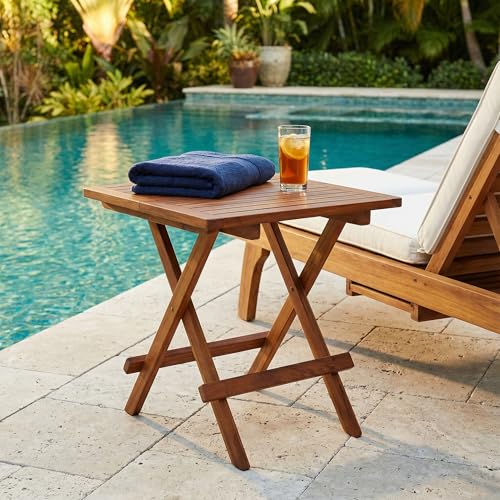 Ravinia Folding Teak Small Table