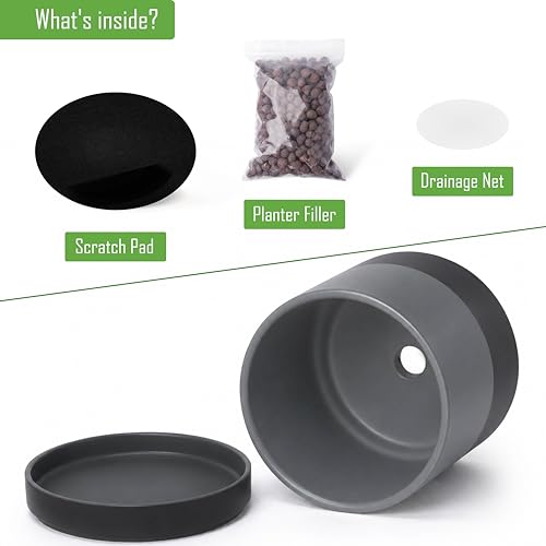 6.5 Inch Ceramic Planter Pot (Small / Slate)