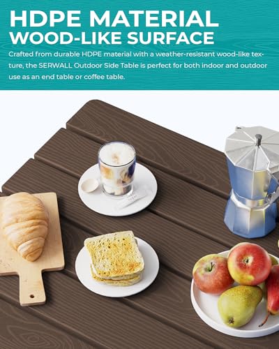 Small Folding Outdoor Side Table Set of 2 (Coffee / Foldable 2-pack)