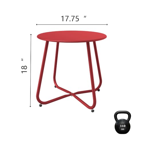 Patio Side Table (Red)
