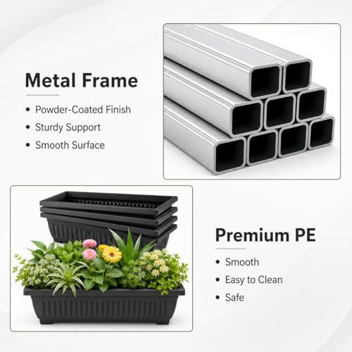 2 Pcs 5.2FT Vertical Raised Garden Bed (30" x 28" x 63")