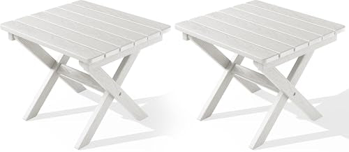 Small Folding Outdoor Side Table Set of 2 (2 Count)