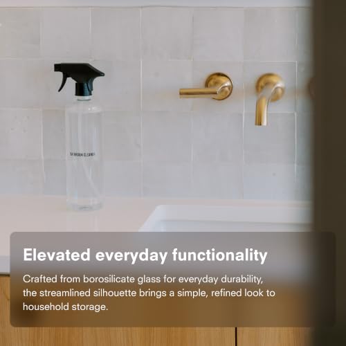 Empty Glass Spray Bottle for Bathroom Cleaner (24 Fl Oz)