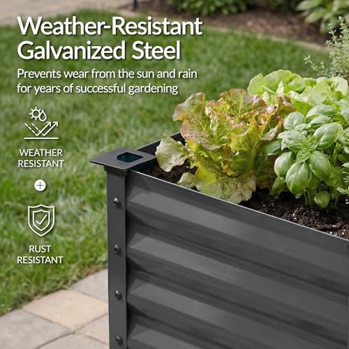 48x24x30in Galvanized Raised Garden Bed