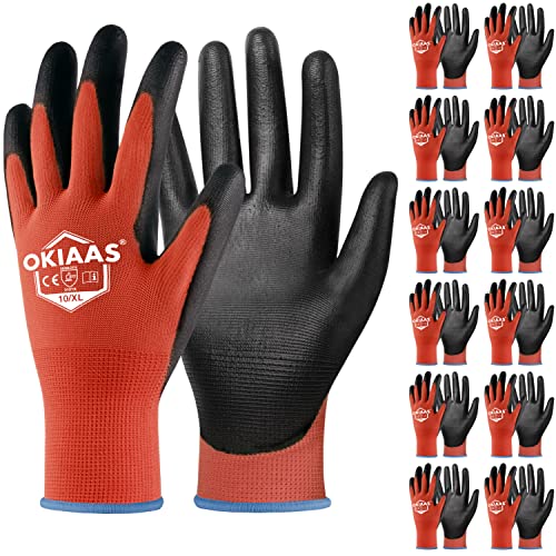 Men's Ultra Thin and Lightweight Working Gloves with Grip (12 Count)