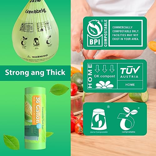 Compostable 36 gallon Trash Bags (15 Count)