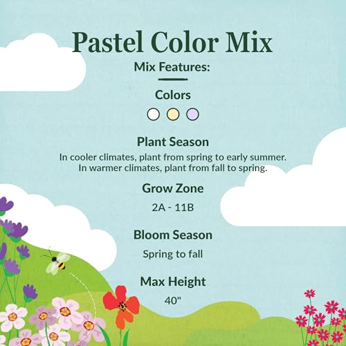 Pastel Bulk Wildflower Seeds (16 Ounce)