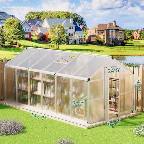 8x12 FT Greenhouse (Silver / 8x12 FT)