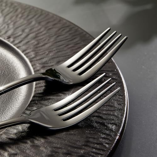 Forks 12 Piece Black Dinner Forks Set (Black / 12-Piece)