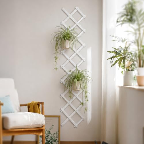 4Pcs Expandable Garden Trellis (White / 13"x68"x4PC)