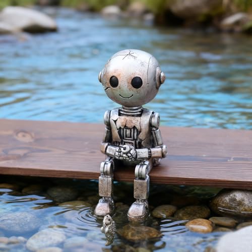 Fishing Robot Statue Funny Halloween Decorations (Robot)