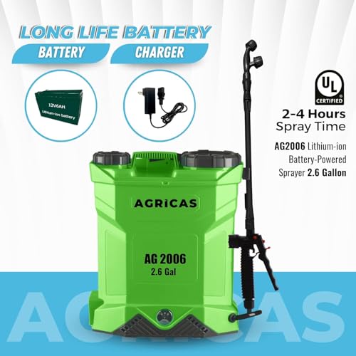 Battery Powered Backpack Sprayer 2.6 Gallon