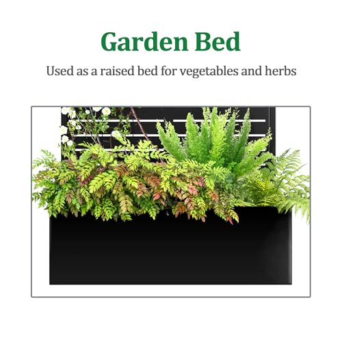 Metal Raised Garden Bed with Trellis