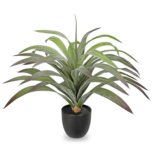 Faux Agave Plant 18.1in Artificial Agave Potted Plant Fake Outdoor Plants for Home Office Living Room Bedroom Kitchen Table Decor