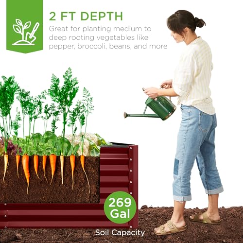 6x3x2ft Outdoor Metal Raised Garden Bed