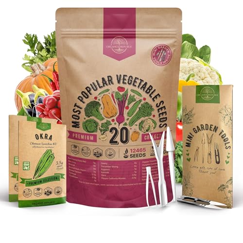 20 Vegetable Seeds Variety Pack (20 Count)