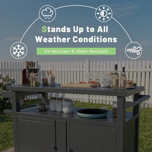 Outdoor Bar Outdoor Bar Cart (Grey / X-Large)