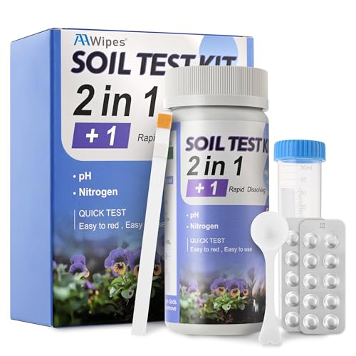 Soil Test Kit pH & Nitrogen Tester for Garden Vegetable Nutrients Lawn Indoor & Outdoor 20 Strips