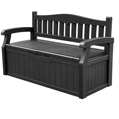 80 Gallon Storage Bench Deck Box Waterproof&Lockable
