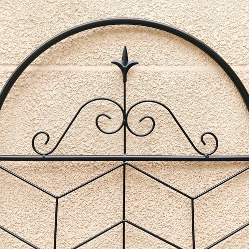 2 Pack 71x20in Garden Trellises with Black Metal Coating