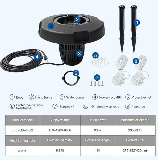 RGB Pond Fountain Aerator
