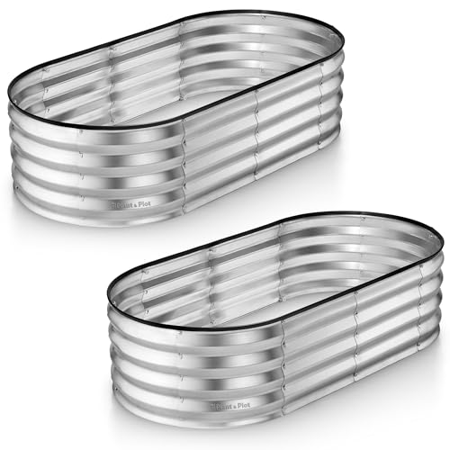 Galvanized Raised Garden Beds Outdoor (2 Count)
