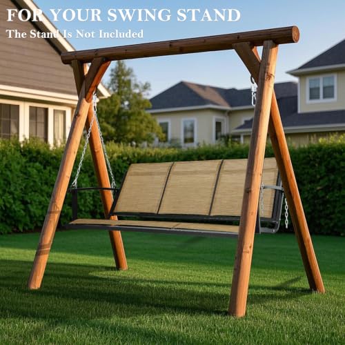 Textilene 3 Seat Hanging Swing (Coffee)