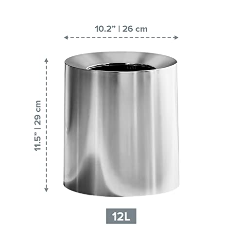 Modern Polished Stainless Steel Design Garbage Can
