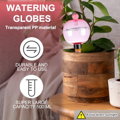 6 Pack Self Watering Globes 17oz Large Plant Watering Globes Top Fill