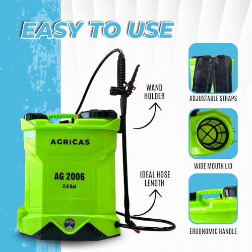 Battery Powered Backpack Sprayer 2.6 Gallon