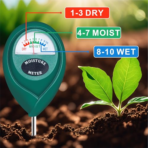 2 Pack Long Probe Plant Soil Moisture Meter