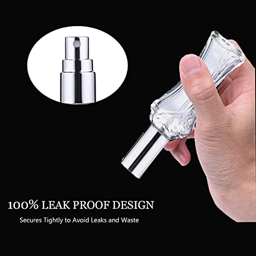 4 Pcs Vintage Glass Refillable Perfume Bottles Empty Spray Set (4 Count)